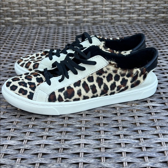 Zara Women’s‎ Leopard Animal Print Tan Black Stylish Sneakers Size 7 - Picture 3 of 9